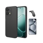 Kit de film hydrogel a coque complte avant + coque en silicone liquide + support magntique l phonecare ...
