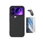 Kit de film hydrogel a coque complte avant + coque en silicone liquide + support magntique l phonecare ...