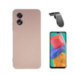 Kit film hydrogel + etui silicone liquide + support magnétique l phonecare pour oppo a18 - rose Kit film hydrogel + etui silicone liquide + support magnétique l phonecare pour oppo a18 - rose