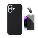 Kit film verre anti - espion 5d + couvercle silicone liquide + support magn�tique l safe phonecare pour ...