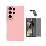 Kit film verre anti - espion 5d + couvercle silicone liquide + support magn�tique l safe phonecare pour ...