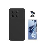 Kit de film en verre tremp de la couverture 5d + couvercle de silicone liquide + support magntique ...
