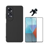 Kit de film en verre tremp� a couverture compl�te 5d + couvercle en silicone liquide + support de voiture ...