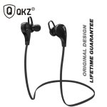 Kit oreillettes qkz sans fil bluetooth universelle de couleur noir pour sportifs