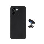 Kit support + coque silicone phonecare pour oppo a6 5g - noir