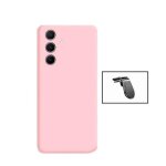 Kit support magn�tique l + etui de silicone liquide phonecare pour samsung galaxy a55 5g - rose