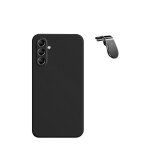 Kit support magntique l + etui de silicone liquide phonecare pour samsung galaxy m15 - noir