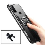 Kit support magntique renforc pour voiture + coque military defender ring anti - impact pour huawei ...