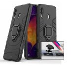 Kit support magntique de voiture + coque 3x1 military defender pour samsung galaxy m20