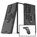 Kit support magn�tique l pour voiture + coque 3x1 military defender pour samsung galaxy note 20 5g