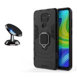 Kit support magntique de voiture + coque 3x1 military defender pour xiaomi redmi 10x 4g