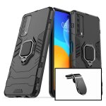 Kit support magntique l pour la voiture + coque military defender 3x1 anti - impact pour huawei p smart ...