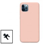 Kit support magn�tique de voiture renforc� + coque en silicone liquide iphone 11 pro max - rose