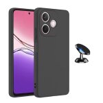 Kit support voiture magn�tique + coque en silicone liquide phonecare pour oppo a5 pro 4g - noir