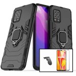 Kit verre tremp� 5d full + coque 3x1 military defender + support magn�tique l pour la voiture pour xiaomi ...