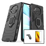 Kit verre tremp� 5d full + coque 3x1 military defender + support magn�tique l pour la voiture pour xiaomi ...