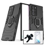 Kit verre trempé 5d full + coque military defender ring anti - impact + support magnétique renforcé pour ... Kit verre trempé 5d full + coque military defender ring anti - impact + support magnétique renforcé pour ...