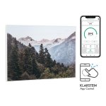 Klarstein wonderwall air art smart radiateur infrarouge connect , 80 x 60cm , chauffage 500w , pour ...