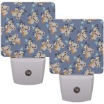 Koala fleur veilleuses plug - in decoratif avec capteur automatique intelligent led veilleuse pour chambre ...