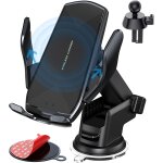 Kyaoayo - 15w qi chargeur induction voiture, chargeur sans fil rapide automatic clamping porte clip de ... Kyaoayo - 15w qi chargeur induction voiture, chargeur sans fil rapide automatic clamping porte clip de ...