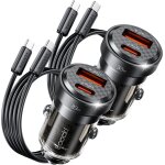 Kyaoayo - chargeur voiture 33w, usb - c / usb - a [pd + qc3. 0] double port allume - cigare, pour iphone ...