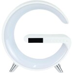 Lampe ambiance lumineuse 3 - en - 1, avec chargeur sans fil, haut - parleur bluetooth, r�veil et lumi�re ...