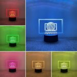 Lampe basketball 3d decorative, lampe de chevet chambre intelligente a 7 couleurs pour enfants, veilleuse ...