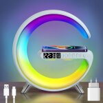 Lampe chargeur induction, 15w led intelligente lampe d'ambiance sans fil, ¿app contrle haut - parleur ...