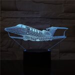 Lampe de chevet en forme d'avion, veilleuse led 3d intelligente, usb, commande par téléphone intelligent, ... Lampe de chevet en forme d'avion, veilleuse led 3d intelligente, usb, commande par téléphone intelligent, ...