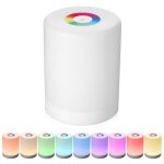 Lampe de chevet led intelligente, rechargeable, commande tactile, variateur a induction, changement de ...