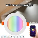 Lampe cloche connecte avec wi - fi, graffiti, contrle a distance, rgbwc, gradation et coloration, projecteur ...