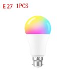 Lampe connect�e tuya bluetooth, e27 / b22, 10w, 1000lm, variable, ampoules led rgb + c + w, couleurs ...