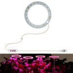 Lampe de croissance des plantes a led - spectre complet, minuterie intelligente, lumire rose lumire ...