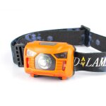 Lampe frontale intelligente avec dtecteur de mouvement, 3 modes de fonctionnement, voyant rouge d'avertisseme ...