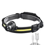 Lampe frontale led mains libres, etanche ip68, puissant, type c, charge rapide, dtection intelligente, ...