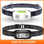 Lampe frontale a led rechargeable par usb, avec capteur intelligent, eclairage d'ext�rieur tr�s lumineux, ...