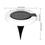 Lampes de jardin solaires etanches, prise de terre rotative rsistante a 360, support mural, accessoire ...