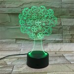 Lampe led 3d en acrylique, veilleuse, arbre d'amour, chambre a coucher, commande par téléphone intelligent ... Lampe led 3d en acrylique, veilleuse, arbre d'amour, chambre a coucher, commande par téléphone intelligent ...