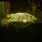 Lampe led 3d effet d'illusion de crocodile, veilleuse pour enfants, cadeau d'anniversaire, commande par ...