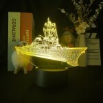 Lampe led 3d avec haut - parleur bluetooth, porte - avion, lampe de bureau, cadeau sympa pour enfants ...