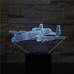 Lampe led en forme de navette spatiale 3d, illusion d'atmosphre, interrupteur tactile, veilleuse pour ...