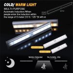 Lampe led usb ultra fine rechargeable avec capteur de mouvement pir, veilleuse intelligente pour placard ...