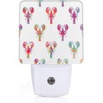 Lampe de nuit en forme de homard avec capteur intelligent du crpuscule a l'aube, pour chambre a coucher, ...