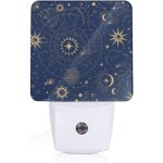 Lampe de nuit avec tableau d'astrologie de la lune, capteur intelligent du cr�puscule a l'aube, pour ...