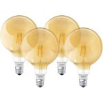 Lampe smart led avec bluetooth, globe filament dor, e27, dimmable, blanc chaud (2400k), remplace les ...