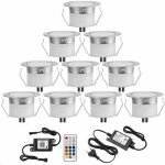 Lampe au sol spot encastrable + wifi contrleur - lumire rgb etanche ip67 0. 6w Ø31mm - eclairage pour ...