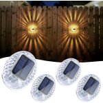 Lampes solaires de cl�ture d�co coquille, 360 transparent lumi�re jardin ext�rieure etanche ip65, contr�le ...