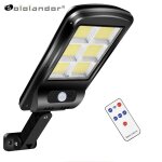 Lampe solaire cob avec dtecteur de mouvement pir, impermable, avec tlcommande intelligente, luminaire ...