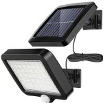 Lampe solaire a dtecteur de mouvement ultra - lumineuse a 54 led - eclairage de scurit extrieur etanche ...