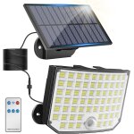 Lampe solaire extrieur 2 pack - lumire solaire exterieure ip65 avec dtecteur de mouvement intelligente, ...